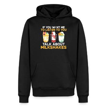 J’adore Milkshakes Milkshake Gift - Sweat à capuche Premium bio Homme - noir - Devant - Nico (187cm)