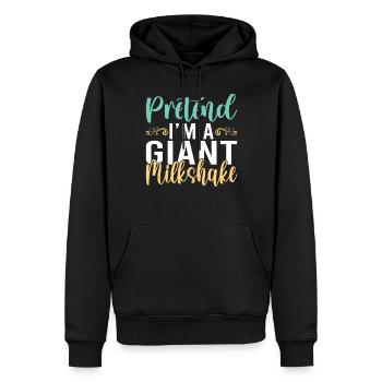 J’adore Milkshakes Milkshake Gift - Sweat à capuche Premium bio Homme - noir - Devant - Nico (187cm)
