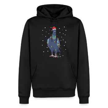 Tauben Weihnachten Taube Vogel Taubenzüchter - Männer Premium Bio Hoodie - Schwarz - Vorne - Nico (187cm)