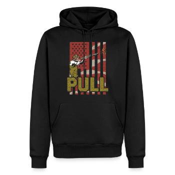 Tontaubenschießen & Lustige Sportschütze Tontauben - Männer Premium Bio Hoodie - Schwarz - Vorne - Nico (187cm)