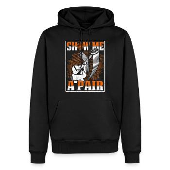 Clay Pigeon Shooting & Funny Sport Shooter Clay Pigeons - Sweat à capuche Premium bio Homme - noir - Devant - Nico (187cm)