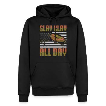 Tontaubenschießen & Lustige Sportschütze Tontauben - Männer Premium Bio Hoodie - Schwarz - Vorne - Nico (187cm)