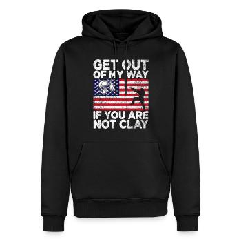 Clay Pigeon Shooting & Funny Sport Shooter Clay Pigeons - Sweat à capuche Premium bio Homme - noir - Devant - Nico (187cm)