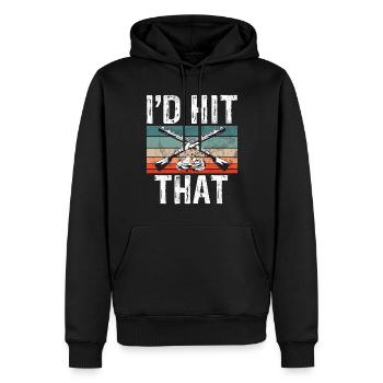 Clay Pigeon Shooting & Funny Sport Shooter Clay Pigeons - Sweat à capuche Premium bio Homme - noir - Devant - Nico (187cm)