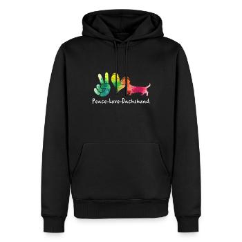 Teckel Cadeau Dixie Viennese Doxie Teckel - Sweat à capuche Premium bio Homme - noir - Devant - Nico (187cm)