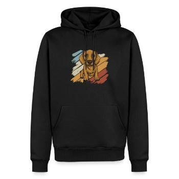 Dachshund Geschenk Dixie Wiener Doxie Dackel - Männer Premium Bio Hoodie - Schwarz - Vorne - Nico (187cm)