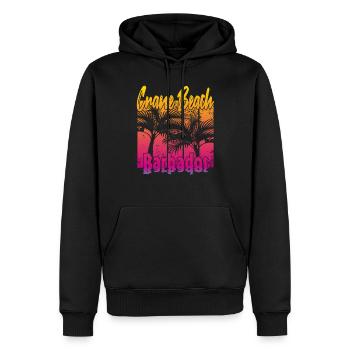 Crane Beach Barbade - Sweat à capuche Premium bio Homme - noir - Devant - Nico (187cm)
