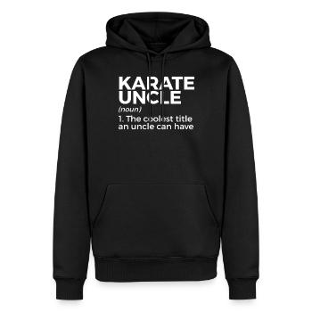 Karate - Männer Premium Bio Hoodie - Schwarz - Vorne - Nico (187cm)
