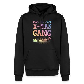 X-mas Gang - Männer Premium Bio Hoodie - Schwarz - Vorne - Nico (187cm)