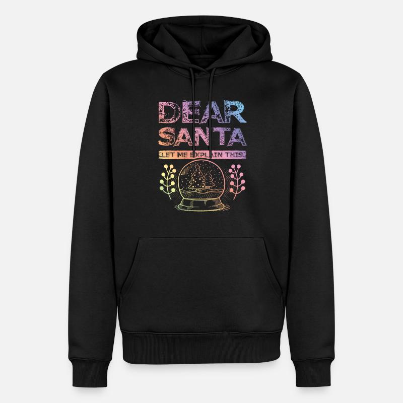 Cher Père Noël - Sweat à capuche Premium bio Homme - noir