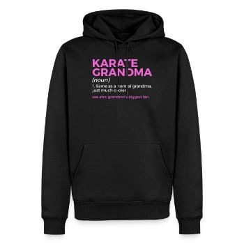 Karaté - Sweat à capuche Premium bio Homme - noir - Devant - Nico (187cm)