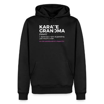 Karaté - Sweat à capuche Premium bio Homme - noir - Devant - Nico (187cm)