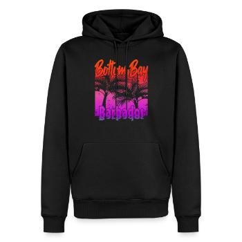 Bottom Bay Barbade - Sweat à capuche Premium bio Homme - noir - Devant - Nico (187cm)