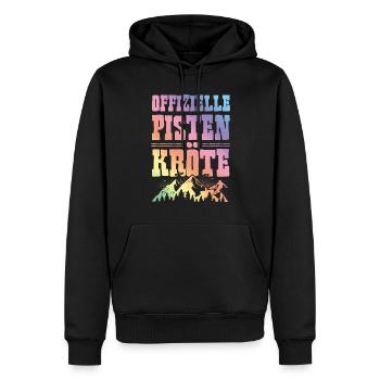 Ofizielle Pisten Kröte - Männer Premium Bio Hoodie - Schwarz - Vorne - Nico (187cm)
