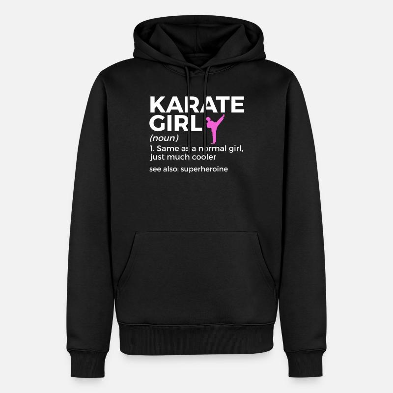 Karaté - Sweat à capuche Premium bio Homme - noir