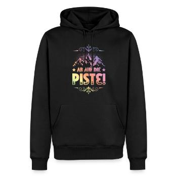 ab auf die piste - Männer Premium Bio Hoodie - Schwarz - Vorne - Nico (187cm)