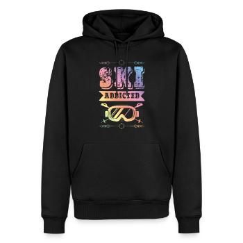 Ski Addicted - Männer Premium Bio Hoodie - Schwarz - Vorne - Nico (187cm)
