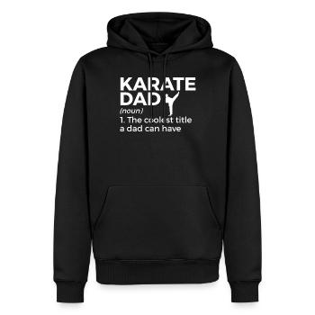 Karaté - Sweat à capuche Premium bio Homme - noir - Devant - Nico (187cm)
