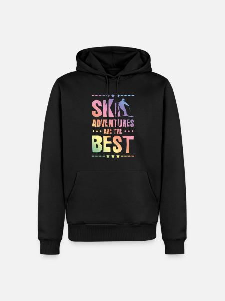 Ski Adventures - Men’s Premium Organic Hoodie - black