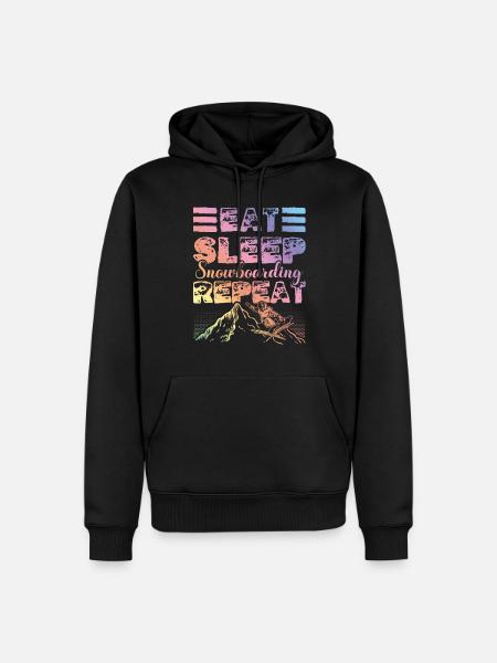 Eat Sleep Snowboarding Repeat - Men’s Premium Organic Hoodie - black
