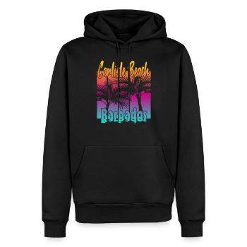 Carlisle Beach Barbade - Sweat à capuche Premium bio Homme - noir - Devant - Nico (187cm)