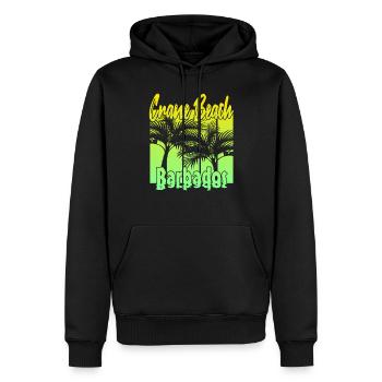 Crane Beach Barbade - Sweat à capuche Premium bio Homme - noir - Devant - Nico (187cm)