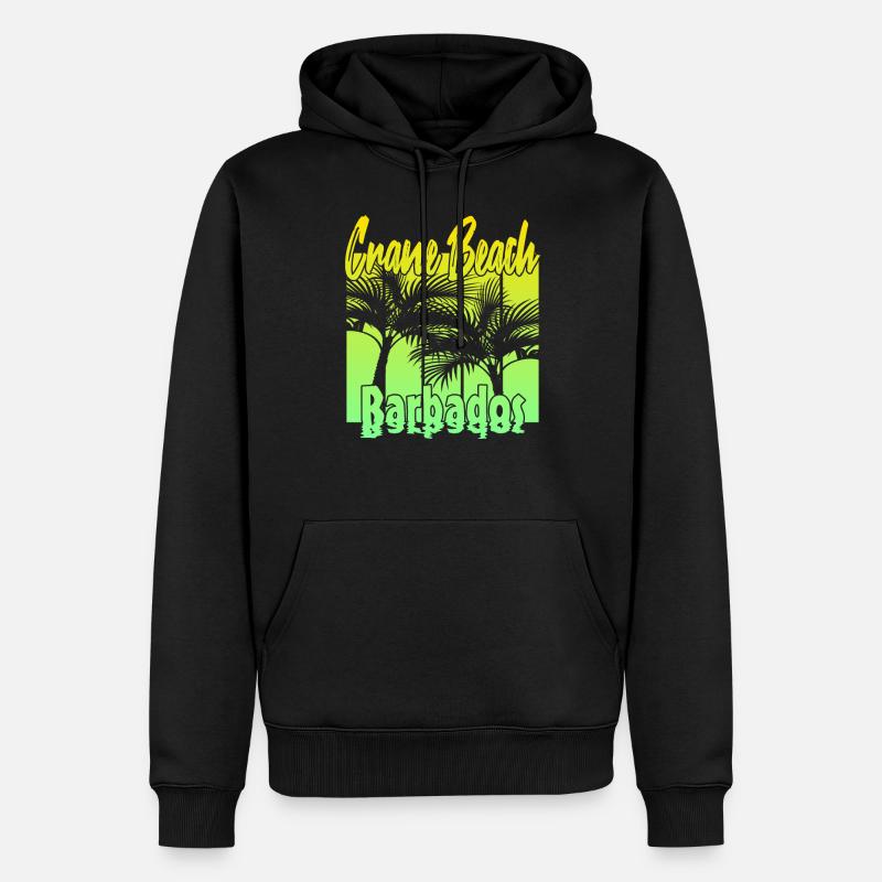 Crane Beach Barbade - Sweat à capuche Premium bio Homme - noir