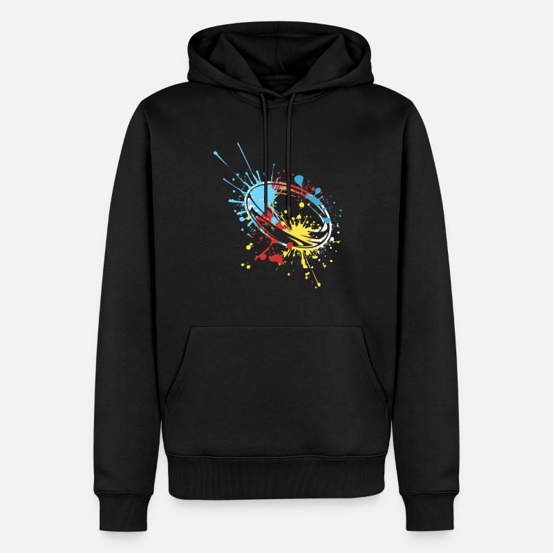 Splash Art Rugby - Sweat à capuche Premium bio Homme - noir