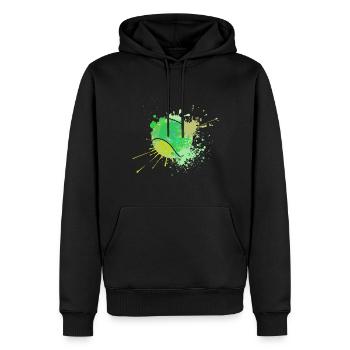 Balle de tennis Splash Art - Sweat à capuche Premium bio Homme - noir - Devant - Nico (187cm)
