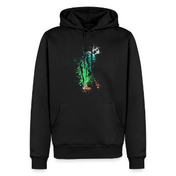 Splash Art Golf Golfeur - Sweat à capuche Premium bio Homme - noir - Devant - Nico (187cm)