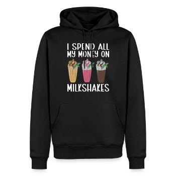 J’adore Milkshakes Milkshake Gift - Sweat à capuche Premium bio Homme - noir - Devant - Nico (187cm)
