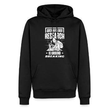 La recherche archéologique est un fossile révolutionnaire - Sweat à capuche Premium bio Homme - noir - Devant - Nico (187cm)