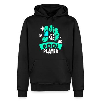 Pool Spieler Billard Billiard Liebhaber - Männer Premium Bio Hoodie - Schwarz - Vorne - Nico (187cm)