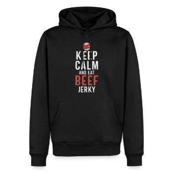 Beef Jerky Gift Beef Jerky Lover - Sweat à capuche Premium bio Homme - noir - Devant - Nico (187cm)