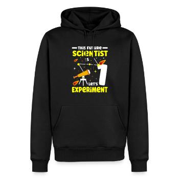 This future scientist is 1 Let - Men’s Premium Organic Hoodie - black - Front - Nico (187cm)
