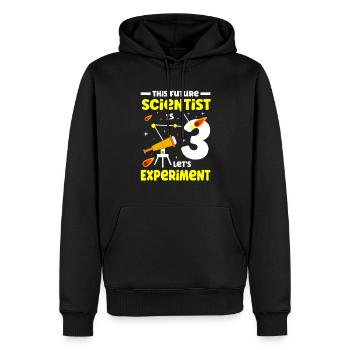 This future scientist is 3 Let - Men’s Premium Organic Hoodie - black - Front - Nico (187cm)