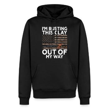 Tontaubenschießen & Lustige Sportschütze Tontauben - Männer Premium Bio Hoodie - Schwarz - Vorne - Nico (187cm)