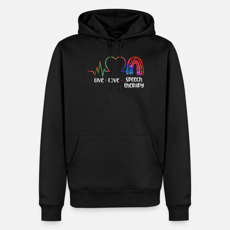 Speech Therapist Therapy Assistant - Männer Premium Bio Hoodie - Schwarz