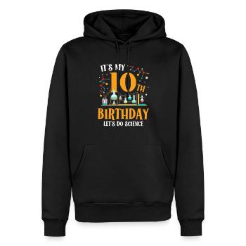 Es Ist Mein 10. Geburtstag Let's Do Science - Männer Premium Bio Hoodie - Schwarz - Vorne - Nico (187cm)