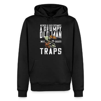 Tontaubenschießen & Lustige Sportschütze Tontauben - Männer Premium Bio Hoodie - Schwarz - Vorne - Nico (187cm)