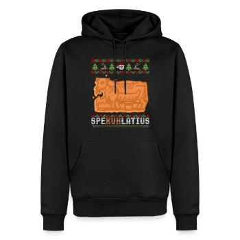 Spekuhlatius Spekulatius Kuh Bauer Ugly Christmas - Männer Premium Bio Hoodie - Schwarz - Vorne - Nico (187cm)