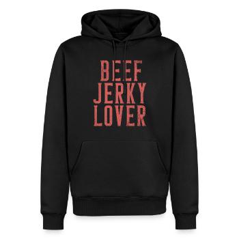 Beef Jerky Gift Beef Jerky Lover - Sweat à capuche Premium bio Homme - noir - Devant - Nico (187cm)