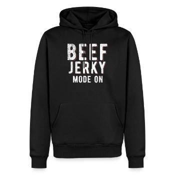 Beef Jerky Gift Beef Jerky Lover - Sweat à capuche Premium bio Homme - noir - Devant - Nico (187cm)