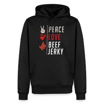 Beef Jerky Gift Beef Jerky Lover - Sweat à capuche Premium bio Homme - noir - Devant - Nico (187cm)