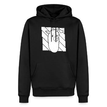 Alpaca Llama Lover - Funny Alpaca Funny Llama Farm - Men’s Premium Organic Hoodie - black - Front - Nico (187cm)