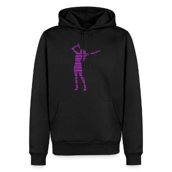 Sängerin - Männer Premium Bio Hoodie - Schwarz - Vorne - Nico (187cm)