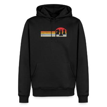Schach Spieler - Männer Premium Bio Hoodie - Schwarz - Vorne - Nico (187cm)