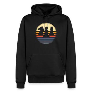 Schach Spieler - Männer Premium Bio Hoodie - Schwarz - Vorne - Nico (187cm)