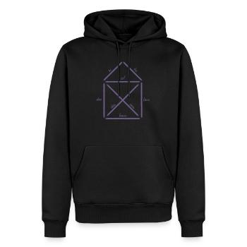 Das Haus vom Nikolaus Shirt für Weihnachten - Männer Premium Bio Hoodie - Schwarz - Vorne - Nico (187cm)