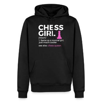 Schach Spieler - Männer Premium Bio Hoodie - Schwarz - Vorne - Nico (187cm)